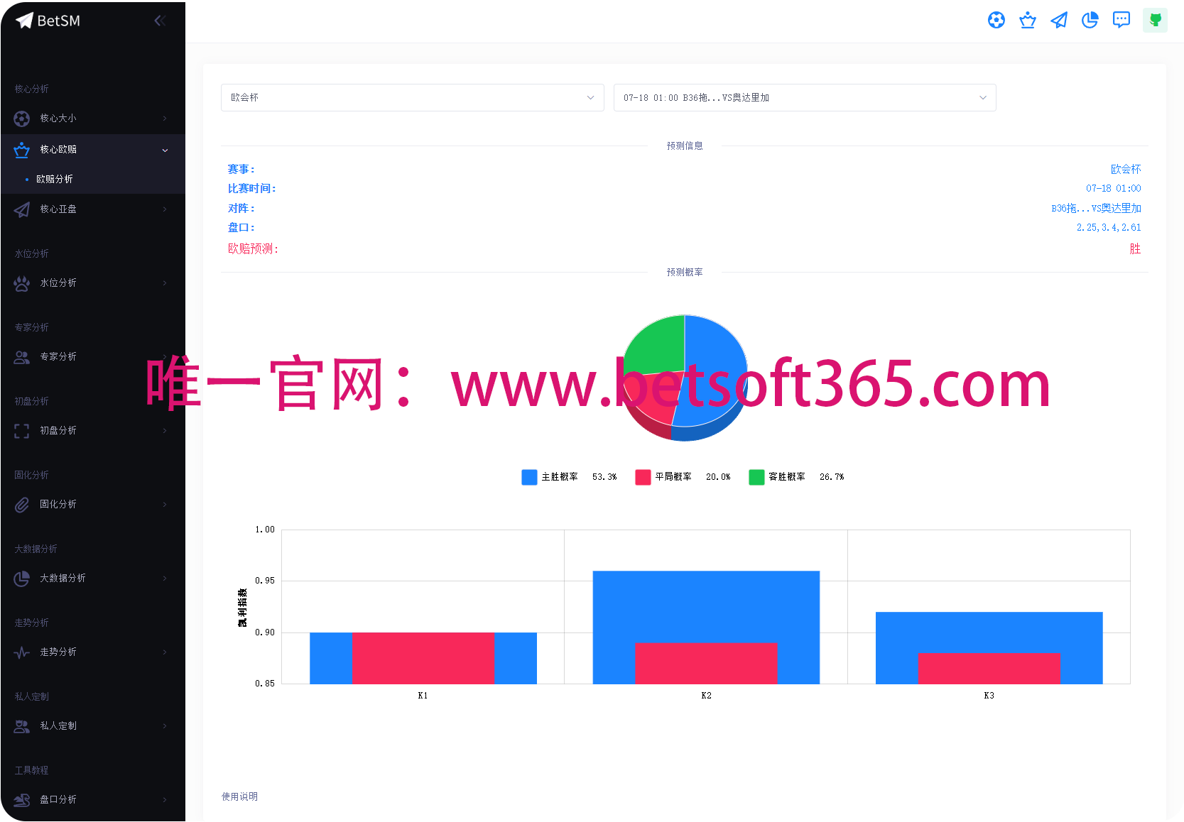欧赔分析软件